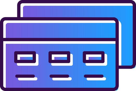 Payment Method Gradient Filled Icon vector
