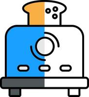 Toaster Filled Half Cut Icon vector