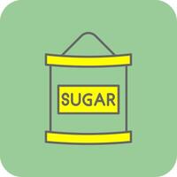 Sugar Bag Filled Yellow Icon vector