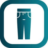 Trousers Glyph Gradient Round Corner Icon vector