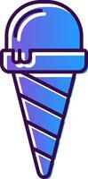 Ice Cream Gradient Filled Icon vector