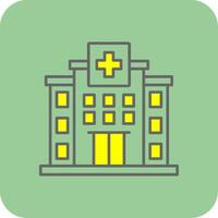 Hospital Filled Yellow Icon vector