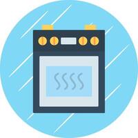 Cooking Stove Flat Blue Circle Icon vector