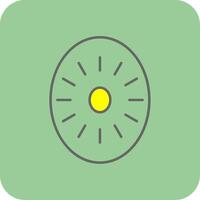 Kiwi Filled Yellow Icon vector