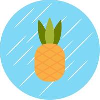 Pineapple Flat Blue Circle Icon vector