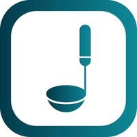 Ladle Glyph Gradient Round Corner Icon vector