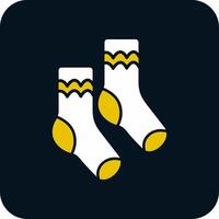 Pair of Socks Glyph Two Color Icon vector