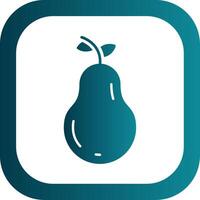 Pear Glyph Gradient Round Corner Icon vector