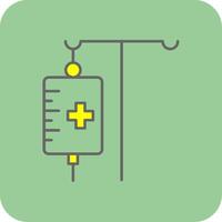 Medical Drip Filled Yellow Icon vector