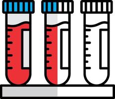 Test Tube Filled Half Cut Icon vector