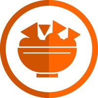 Nachos Glyph Orange Circle Icon vector