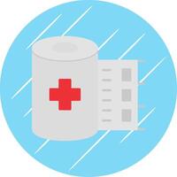 Bandage Roll Flat Blue Circle Icon vector