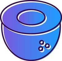 Coconut Gradient Filled Icon vector