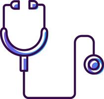 Stethoscope Gradient Filled Icon vector