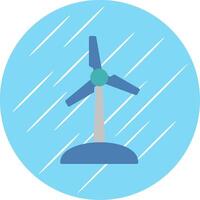 Turbine Flat Blue Circle Icon vector