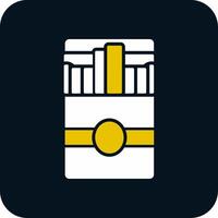 Cigarette Pack Glyph Two Color Icon vector