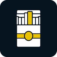 Cigarette Pack Glyph Two Color Icon vector