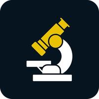 Microscope Glyph Two Color Icon vector