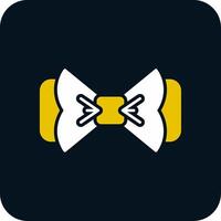 Bow Tie Glyph Two Color Icon vector