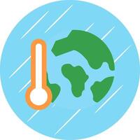 Global Warming Flat Blue Circle Icon vector