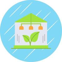 Greenhouse Flat Blue Circle Icon vector