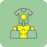 Overconsumption Filled Yellow Icon vector