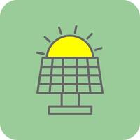 Solar Panel Filled Yellow Icon vector