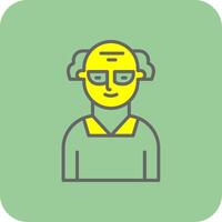 Scientist Filled Yellow Icon vector