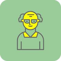 Scientist Filled Yellow Icon vector