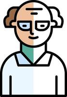 Scientist Filled Half Cut Icon vector