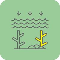 Ocean Acidity Filled Yellow Icon vector