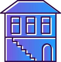 Basement Gradient Filled Icon vector