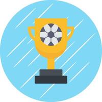 Trophy Flat Blue Circle Icon vector