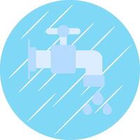 Water Tap Flat Blue Circle Icon vector