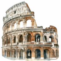 AI generated The Colosseum is a large, ancient Roman amphitheater png