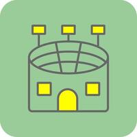 Stadium Filled Yellow Icon vector