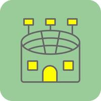 Stadium Filled Yellow Icon vector