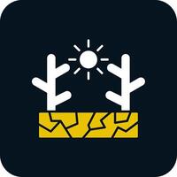 Drought Glyph Two Color Icon vector