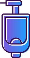 Urinal Gradient Filled Icon vector