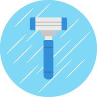 Razor Flat Blue Circle Icon vector