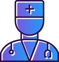 Doctor Gradient Filled Icon vector