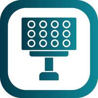 Stadium Lights Glyph Gradient Round Corner Icon vector