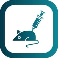 Animal Testing Glyph Gradient Round Corner Icon vector