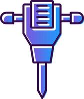 Jack Hammer Gradient Filled Icon vector