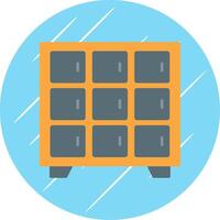 Locker Flat Blue Circle Icon vector