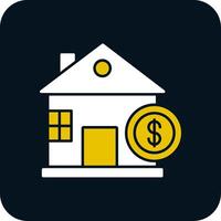 Home Loan Glyph Two Color Icon vector