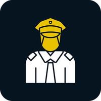 Policeman Glyph Two Color Icon vector