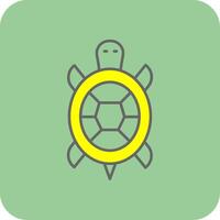 Turtle Filled Yellow Icon vector