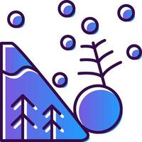 Avalanche Gradient Filled Icon vector