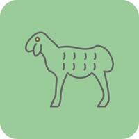 Sheep Filled Yellow Icon vector